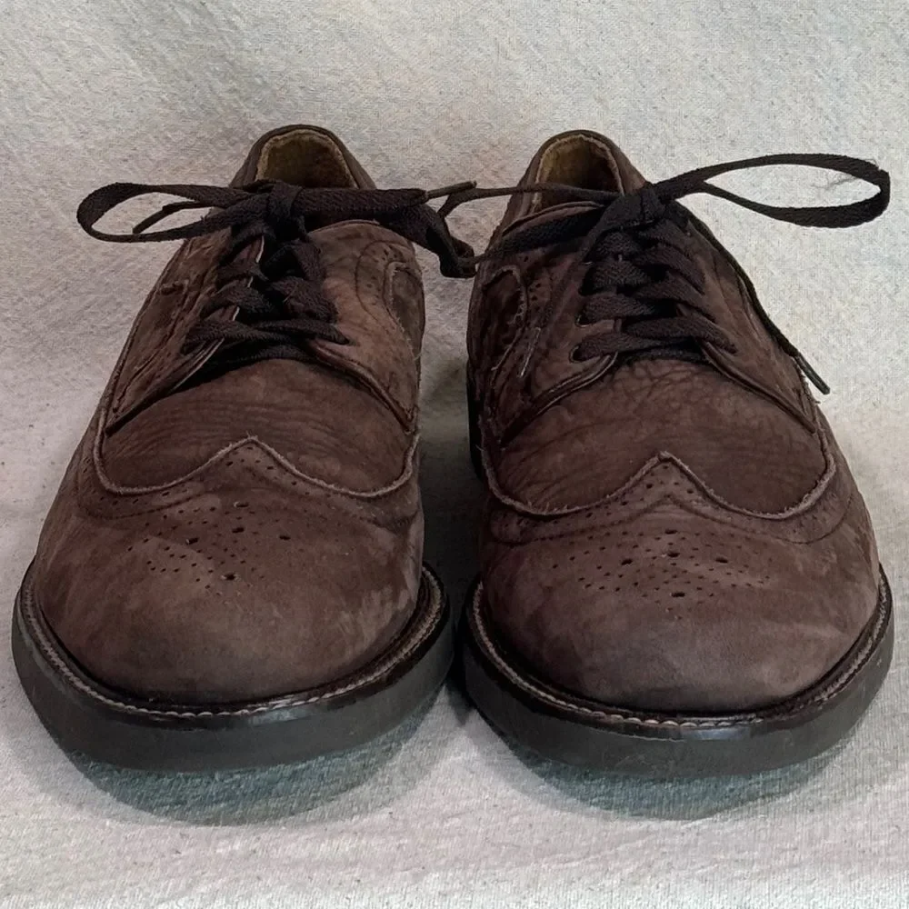 G.H. Bass & Co. Wingtip Oxford Suede Shoes Mens Size 10M